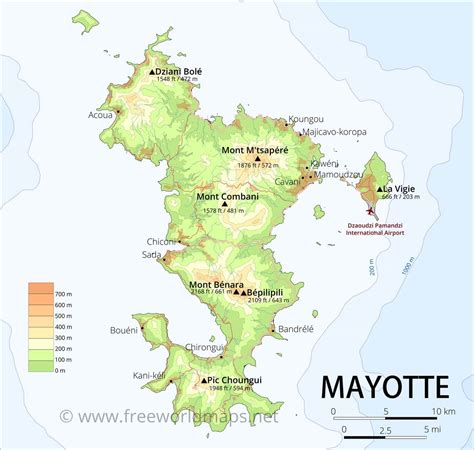 Mayotte Map .
